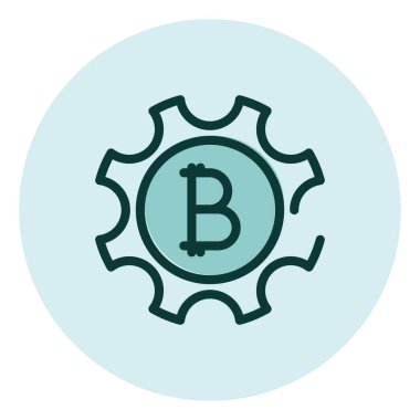 Beyaz arkaplan üzerindeki kripto para birimi optimizasyonu, illüstrasyon, vektör.