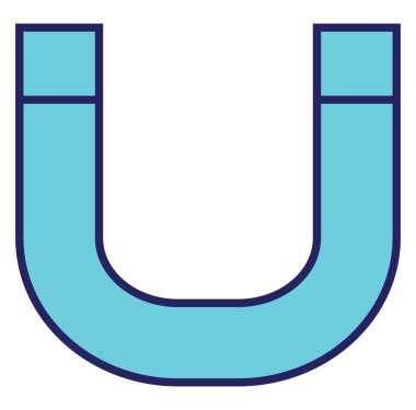 Beyaz zemin üzerinde eğitim mıknatısı, illüstrasyon, vektör.