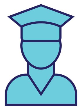 Eğitim öğrencisi, illüstrasyon, beyaz arkaplan üzerinde vektör.