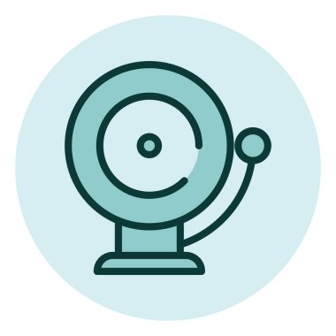 Acil durum alarmı, illüstrasyon, beyaz arkaplan üzerindeki vektör.