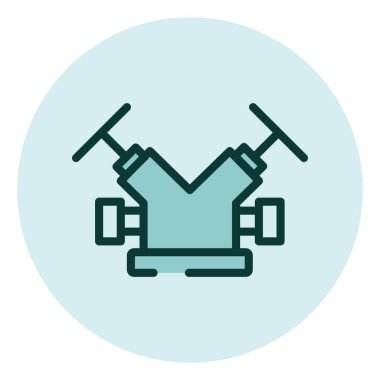 Acil durum musluğu, illüstrasyon, beyaz arkaplan üzerindeki vektör.