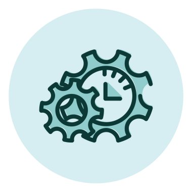 Çalışan, beyaz arkaplan üzerinde esnek çalışma saatleri, illüstrasyon, vektör avantajları.