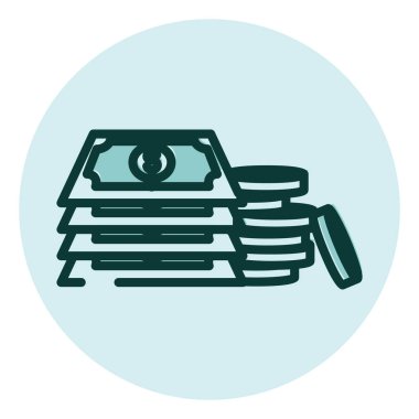 Beyaz arka planda çalışan faydaları ve ikramiyeler, illüstrasyon, vektör.