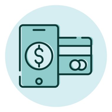 Finansal bağlantı, illüstrasyon, beyaz arkaplan üzerindeki vektör.