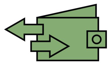 Beyaz arkaplandaki mali aktarımlar, illüstrasyon, vektör.