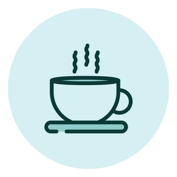 Tasse Heißen Kaffee Illustration Vektor Auf Weißem Hintergrund — Stockvektor