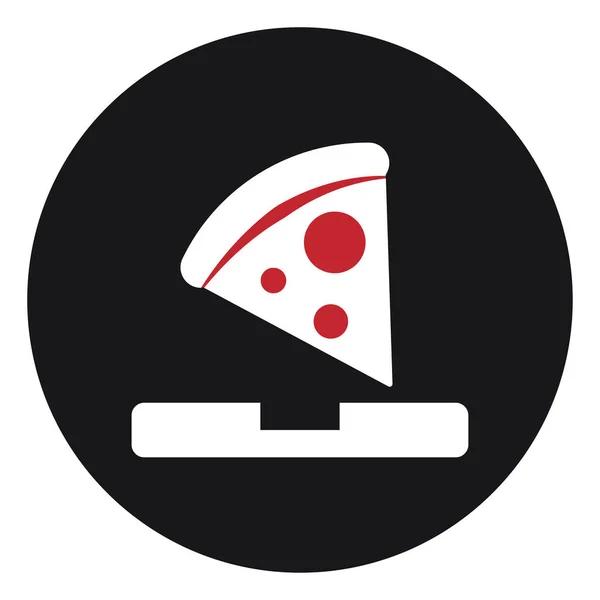 Livraison Pizza Illustration Vecteur Sur Fond Blanc — Image vectorielle