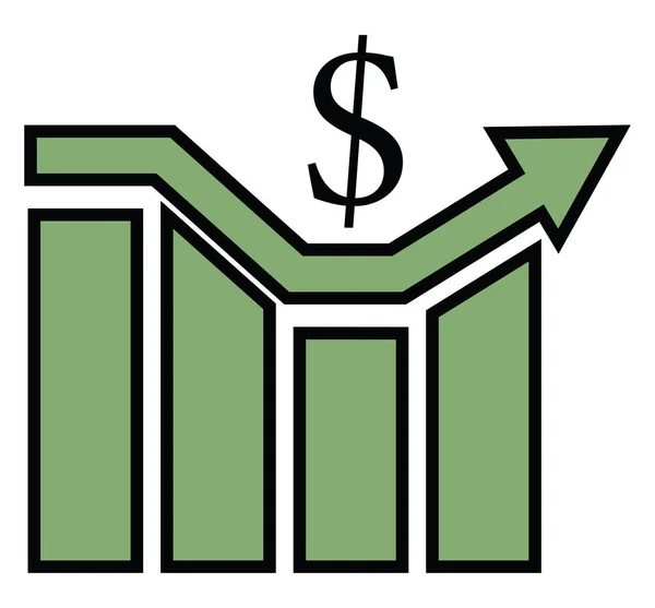 Estatísticas Financeiras Ilustração Vetor Sobre Fundo Branco — Vetor de Stock
