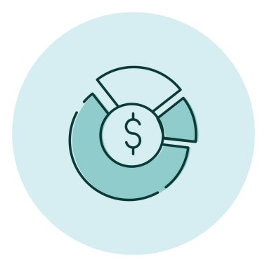 Finansal başarı, illüstrasyon, beyaz arkaplan üzerindeki vektör.