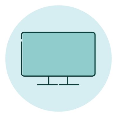 Finansal TV, illüstrasyon, beyaz arkaplan üzerindeki vektör.