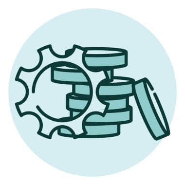 Finansal para, illüstrasyon, beyaz arkaplan üzerindeki vektör.