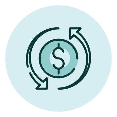 Finansal değişim, illüstrasyon, beyaz arkaplan üzerindeki vektör.