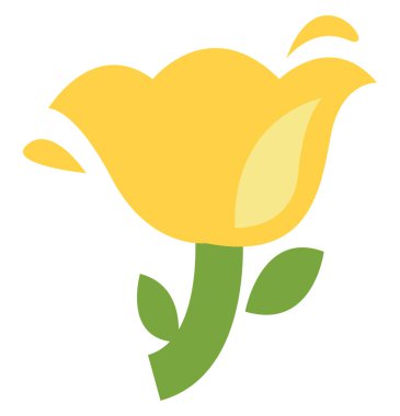 Sarı çayır çiçeği, illüstrasyon, beyaz arkaplan üzerindeki vektör.