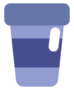 Mavi kahve fincanı, illüstrasyon, beyaz arkaplanda vektör..