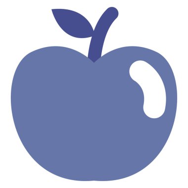 Mavi elma, illüstrasyon, beyaz arkaplanda vektör.