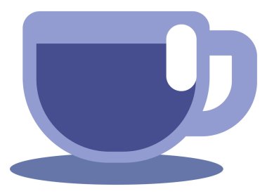 Kahve fincanı, illüstrasyon, beyaz arka plandaki vektör..