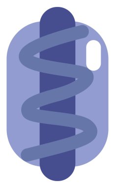 Mavi sosisli sandviç, illüstrasyon, beyaz arka planda vektör..