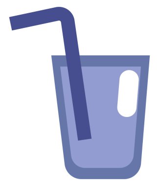 Meyve suyu bardağı, illüstrasyon, beyaz arkaplanda vektör..