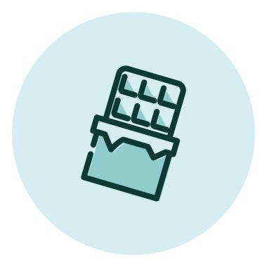 Çikolata, illüstrasyon, beyaz arkaplanda vektör.