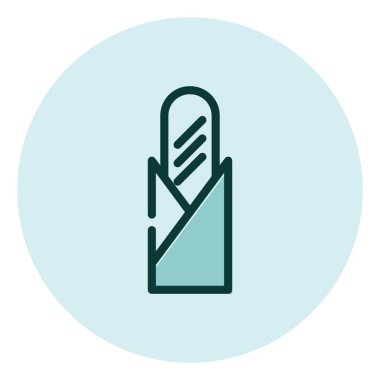 Taze sandviç, illüstrasyon, beyaz arkaplanda vektör.