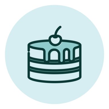 Tatlı krepler, illüstrasyon, beyaz arka planda vektör..