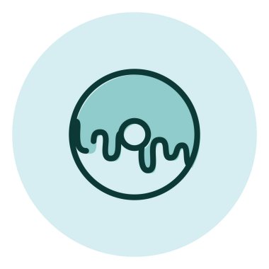 Tatlı çörek, illüstrasyon, beyaz arka planda vektör..