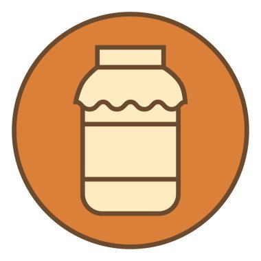 Beyaz arkaplanda ev yapımı reçel, illüstrasyon, vektör.