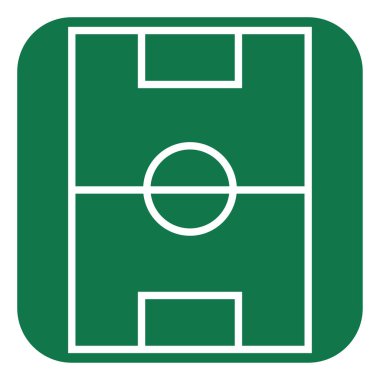 Futbol sahası, illüstrasyon, beyaz zemin üzerindeki vektör.