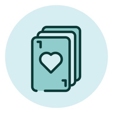 Kağıt oyunu, illüstrasyon, beyaz arkaplan üzerindeki vektör.