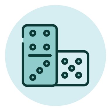 Domino oyunları, illüstrasyon, beyaz arkaplan üzerindeki vektör.