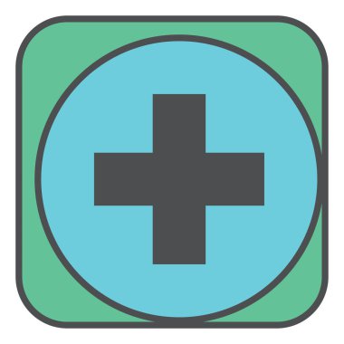 Tıbbi haç, illüstrasyon, beyaz arkaplandaki vektör.