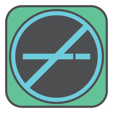 Beyaz arkaplanda sigara içildiğine dair işaret, illüstrasyon, vektör yok.