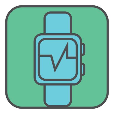 Akıllı saat, illüstrasyon, beyaz arkaplan üzerindeki vektör.