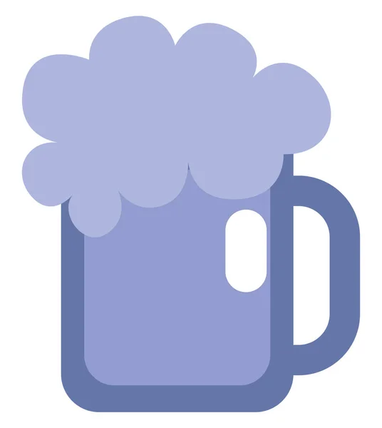 Pinte Bleue Bière Illustration Vecteur Sur Fond Blanc — Image vectorielle