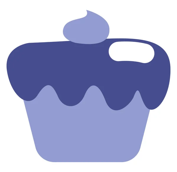 Blauer Kuchen Illustration Vektor Auf Weißem Hintergrund — Stockvektor