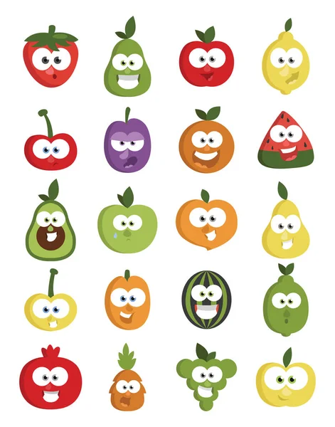 Fruit Eyes Illustration Vector White Background — Stock Vector