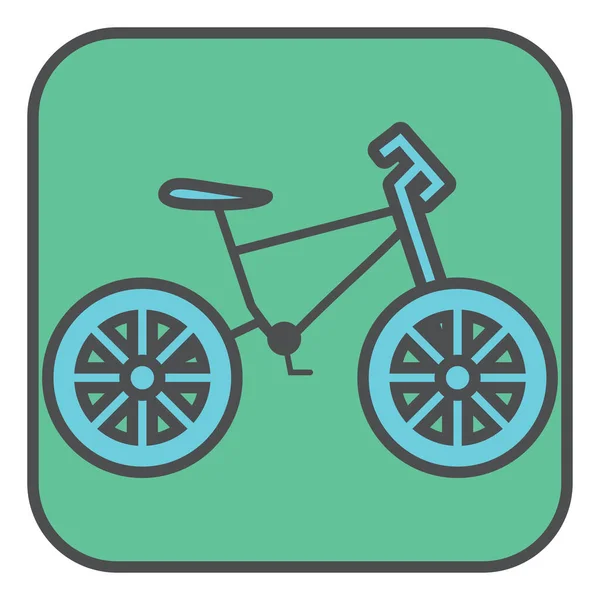 Vélo Bleu Illustration Vecteur Sur Fond Blanc — Image vectorielle