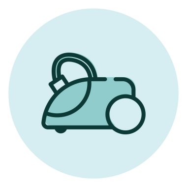 Ev elektroniği elektrikli süpürge, illüstrasyon, beyaz arka planda vektör..