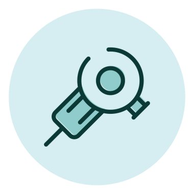 Beyaz arkaplanda kesme aracı, illüstrasyon, vektör.