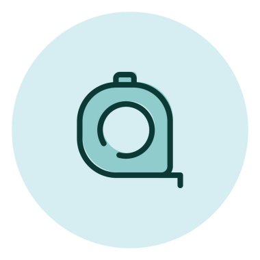 Beyaz arkaplan üzerindeki ölçüm aracı, illüstrasyon, vektör.