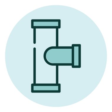 Yeraltı borusu, illüstrasyon, beyaz arkaplandaki vektör.