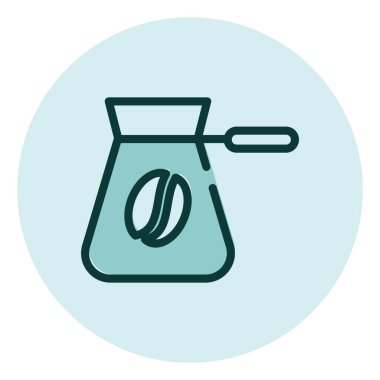 Mutfak kahvesi, illüstrasyon, beyaz arka planda vektör..