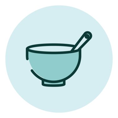 Mutfak kasesi, illüstrasyon, beyaz arka planda vektör..