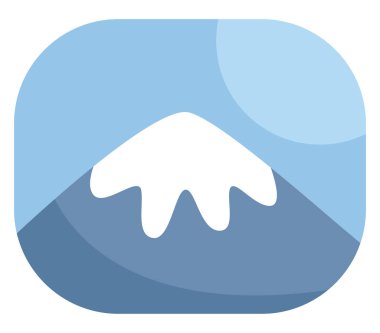 Dağ manzarası, illüstrasyon, beyaz arkaplan üzerindeki vektör.