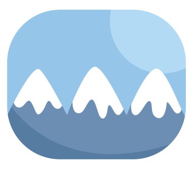 Dağlar manzara, illüstrasyon, beyaz zemin üzerindeki vektör zirveleri.