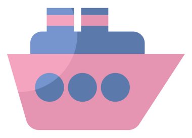 Lojistik gemisi, illüstrasyon, beyaz arkaplandaki vektör.