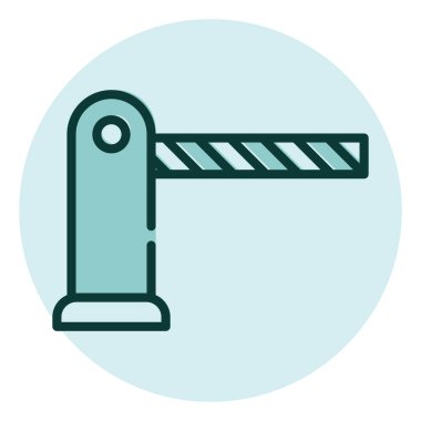 Araba engeli, illüstrasyon, beyaz arkaplan üzerindeki vektör.