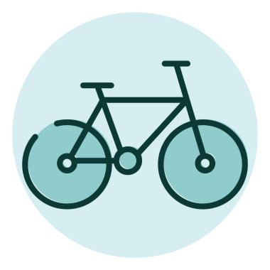 Bycicle yolculuğu, illüstrasyon, beyaz arkaplan üzerindeki vektör.