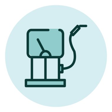 Araba benzini, illüstrasyon, beyaz arka plandaki vektör..