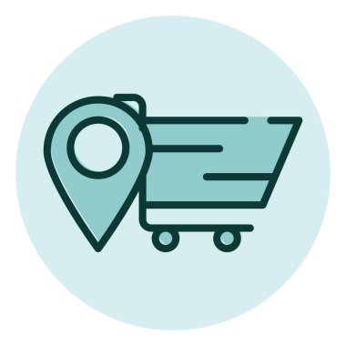 Süpermarket duruşu, illüstrasyon, beyaz arkaplandaki vektör.